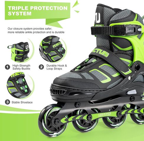 زلاجات مضمنة للأطفال والكبار، زلاجات مضمنة قابلة للتعديل للفتيات والفتيان، زلاجات دوارة للنساء والرجال مع عجلات مضيئة بالكامل in Kuwait