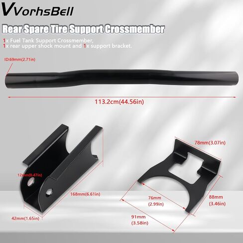 VVORHSBELL عضو خلفي علوي للصدمات مع دعامة متوافقة مع 1999-2006 شيفروليه سيلفرادو/جي إم سي سييرا 1500، 2500 و2500HD، عضو متقاطع للصدمات الخلفية in Saudi Arabia