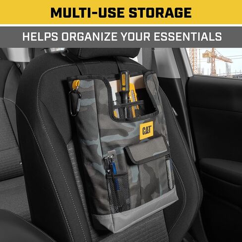 منظم المقعد الأمامي للسيارة للقطط، تخزين المقعد الخلفي مع أشرطة قابلة للتعديل، منظم مقعد الشاحنة للتسليم، المكتب، القيادة، مقعد الركاب أو المقعد الخلفي - تخزين على المقعد للسيارة والشاحنات وسيارات الدفع الرباعي (مموهة) in Kuwait
