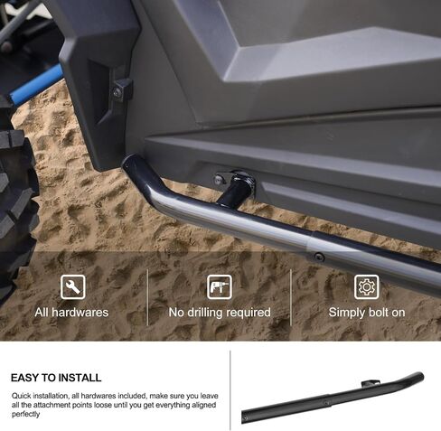 KIWI MASTER Nerf Bars Rock Sliders متوافق مع 2014-2023 Polaris RZR XP 4 1000 S 900 Turbo Accessories Steel Side Step Tree Kickers in Saudi Arabia