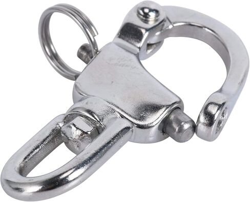 Amarine Made 4 Pack of Swivel Eye Snap Shackle Quick Release Bail Rigging Sailing Boat Marine 304 Stainless Steel for Sailboat Spinnaker Halyard (2-3/4") in Saudi Arabia