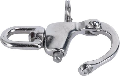 Amarine Made 4 Pack of Swivel Eye Snap Shackle Quick Release Bail Rigging Sailing Boat Marine 304 Stainless Steel for Sailboat Spinnaker Halyard (2-3/4") in Saudi Arabia