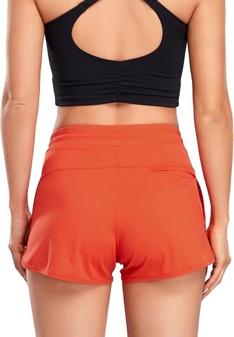 1a1a Women's Running Shorts Quick Dry Athletic Shorts for Women with Pockets High Waisted Workout Yoga Pants Black in Kuwait