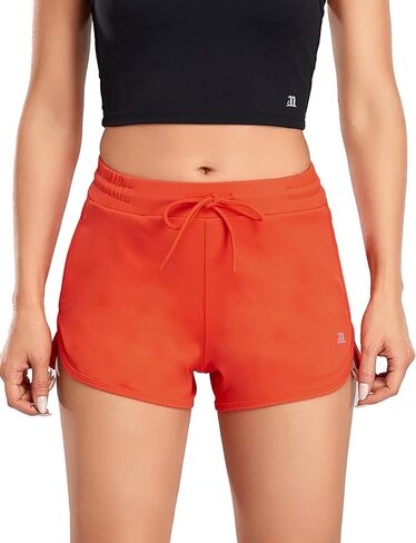 1a1a Women's Running Shorts Quick Dry Athletic Shorts for Women with Pockets High Waisted Workout Yoga Pants Black in Kuwait
