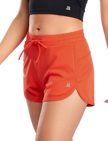 1a1a Women's Running Shorts Quick Dry Athletic Shorts for Women with Pockets High Waisted Workout Yoga Pants Black in Kuwait