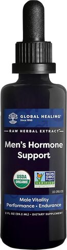 دعم هرمونات الرجال من مركز الشفاء العالمي - مكمل سائل عضوي مع تريبولوس تيريستريس - 2 أونصة سائلة in Kuwait