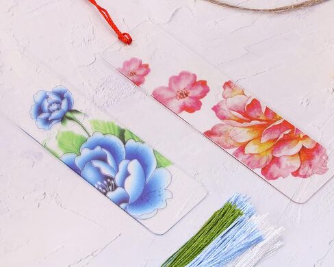 Blank Clear Acrylic Book Page Mark Penta Angel 20Pcs Plastic Craft Transparent Acrylic Page Markers with 20Pcs Small Book Page Marks Tassels for DIY Projects and Graduation Gift Tag (Semicircle) in Kuwait