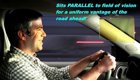 Tacvisor من Bell+Howell لواقي الشمس المستقطب ليلاً ونهارًا ومضاد للوهج والأشعة فوق البنفسجية للحماية من الشمس والزجاج الأمامي للسيارة ومظلة من الشمس وإكسسوارات السيارة لرؤية أكثر وضوحًا وقيادة آمنة كما يظهر على التلفاز، مجموعة مكونة من 2 in Kuwait
