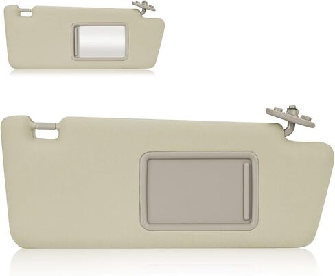 Right Passenger Side Sun Visor for Toyota Tacoma 2005 2006 2007 2008 2009 2010 2011 2012, Replace for 74310-04081-E0, Beige Right side Sun Visor in Saudi Arabia