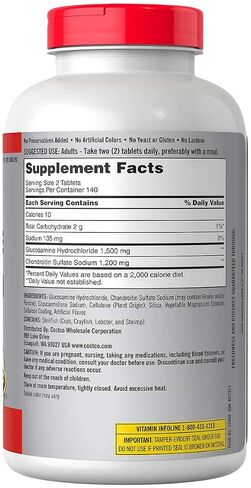 Kirkland Signature Glucosamine & Chondroitin, 280 Tablets in Saudi Arabia