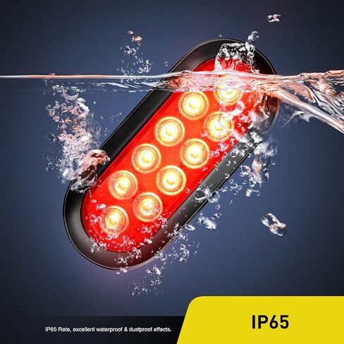Nilight 4 قطع 6 بوصة بيضاوية LED أضواء خلفية للمقطورة 4 قطع 10 LED مع حلقات تركيب فلوش المقابس عكس/احتياطية أضواء مقطورة لشاحنة RV Jeep in Saudi Arabia