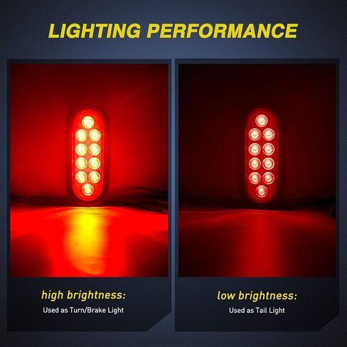 Nilight 4 قطع 6 بوصة بيضاوية LED أضواء خلفية للمقطورة 4 قطع 10 LED مع حلقات تركيب فلوش المقابس عكس/احتياطية أضواء مقطورة لشاحنة RV Jeep in Saudi Arabia
