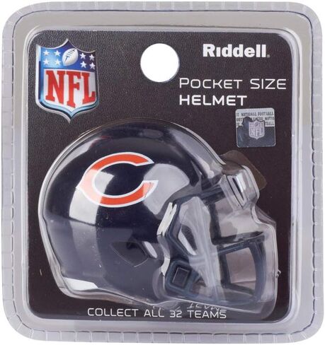 خوذة كرة القدم Chicago Bears NFL Riddell Speed ​​Pocket PRO مايكرو/حجم الجيب/كرة قدم صغيرة in Saudi Arabia