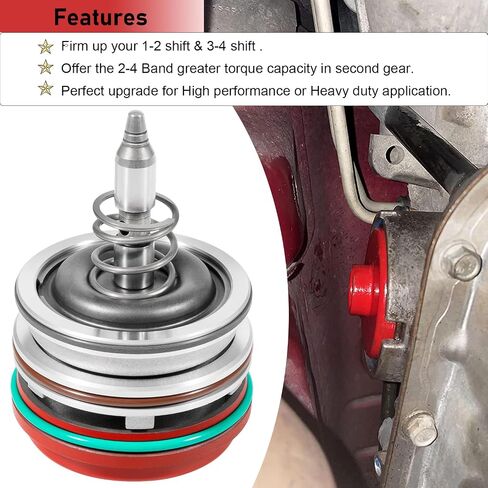 High Performance Servo Piston Assembly with Red Cover & Snap Ring Compatible with Corvette 700R4 4L65E 4L70E 4L60E 1982-2014 GM Transmissions in Saudi Arabia