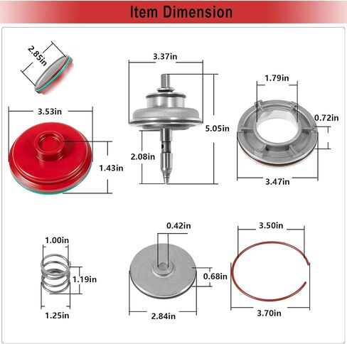High Performance Servo Piston Assembly with Red Cover & Snap Ring Compatible with Corvette 700R4 4L65E 4L70E 4L60E 1982-2014 GM Transmissions in Saudi Arabia