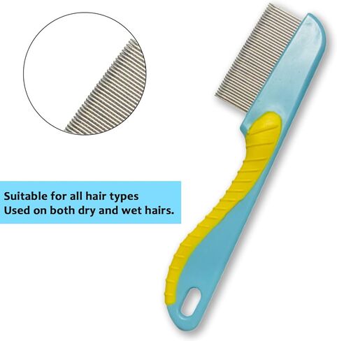 Nitty Gritty Hair Nit Comb For Head Nit Treatment Removes Head Nits 1 Piece Steel Tooth Nit Comb For Adult Kids And Pet in Kuwait