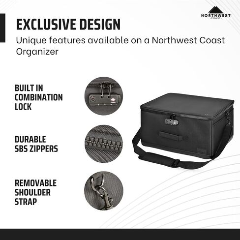 Golf Shoe Bag - Trunk Organizer with Lock and Shoulder Strap - Large Travel Bag for Accessories and Clothing - Includes Golf Tee Bag in Saudi Arabia
