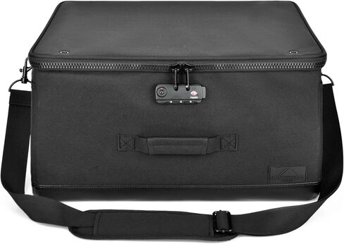 Golf Shoe Bag - Trunk Organizer with Lock and Shoulder Strap - Large Travel Bag for Accessories and Clothing - Includes Golf Tee Bag in Saudi Arabia