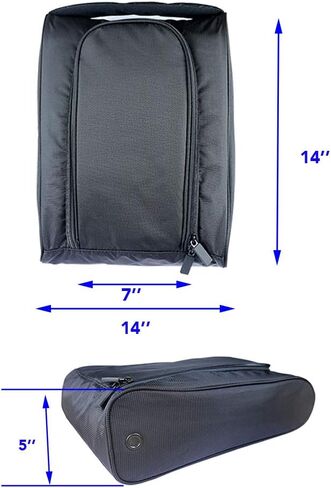 Golf Shoe Bag - Zippered Shoe Carrier Bag (black) in Saudi Arabia