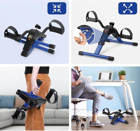 جهاز تمرين دواسة الدراجة القابل للطي من Uten، جهاز تمرين دواسة الدراجة تحت المكتب، جهاز تمرين صغير تحت المكتب، دراجة قدم ودورة يدوية محمولة، آلة تمرين الذراع والساق مع شاشة LCD، معدات تمرين الساق in Kuwait