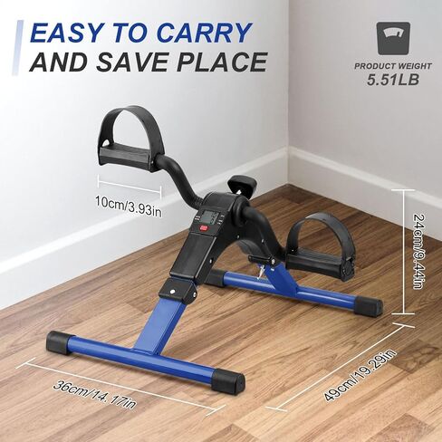 جهاز تمرين دواسة الدراجة القابل للطي من Uten، جهاز تمرين دواسة الدراجة تحت المكتب، جهاز تمرين صغير تحت المكتب، دراجة قدم ودورة يدوية محمولة، آلة تمرين الذراع والساق مع شاشة LCD، معدات تمرين الساق in Kuwait