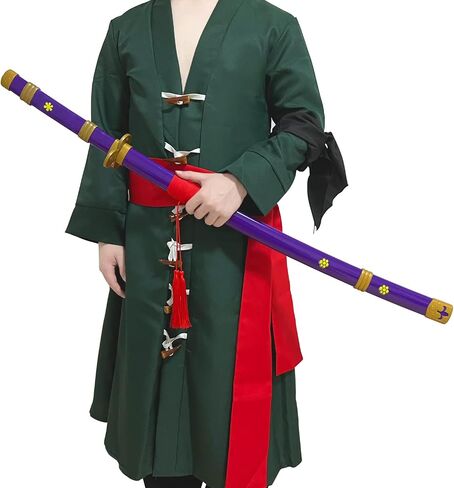 Forgemith Bamboo Anime Cosplay Swords：Roronoa Zoro/Kitetsu/Yama Enma/Trafalgar Law/Kozuki Oden/Edward Newgate,About 40.75/59 Inches,Anime Original Texture,for Role-Playing,Stage Performance and Gift in Saudi Arabia