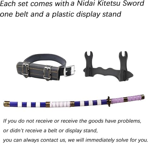 Forgemith Bamboo Anime Cosplay Swords：Roronoa Zoro/Kitetsu/Yama Enma/Trafalgar Law/Kozuki Oden/Edward Newgate,About 40.75/59 Inches,Anime Original Texture,for Role-Playing,Stage Performance and Gift in Saudi Arabia