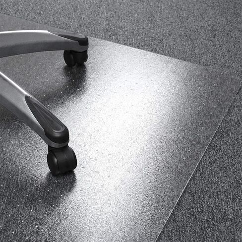 سجادة كرسي من البولي كربونات كليرتكس ألتيمات من Floortex للسجاد ذو الوبر العالي، مقاس 60 × 48، شفاف in Kuwait