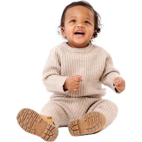 Copper Pearl Crew Sweatshirt: Ultra-Soft Gender Neutral Toddler Sweatshirt, Perfect Cozy, Classic Fit Baby Sweatshirt for Baby Boy Clothes and Baby Girl Clothes - Oatmeal, 18-24m