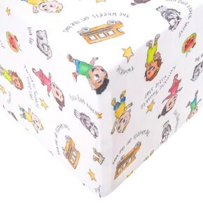 Premium Fitted Knit Crib Sheet/Toddler Sheet CoComelon Friends by Copper Pearl