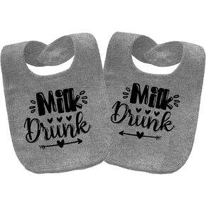 Baby Twins Bibs Milk Newborn Baby Bibs Cute Unisex Bibs Set Toddler Baby Boy Girl Bibs