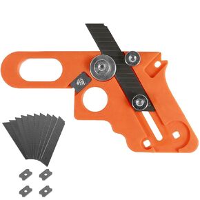 Manual Edging Trimmer for Woodworking with 10Pcs Blade and 4Pcs Round Scraper for Wood Edging
