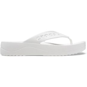 صندل نسائي من Crocs Baya Platform Flip، أبيض، 5