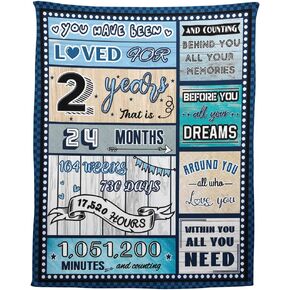 7 Year Old Boy Birthday Gift, Super Soft and Warm Happy Birthday Blanket, Digital Heartwarming Sentences Creative Design Ideal Gifts for 7th, 50"x60"