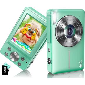 Digital Camera Newest 1080P 44MP Digital Cameras, Digital Point and Shoot Camera for Kids with 16X Zoom, Anti-Shake, Compact Small Travel Camera for Beginner Children Boys Girls Teens Gift