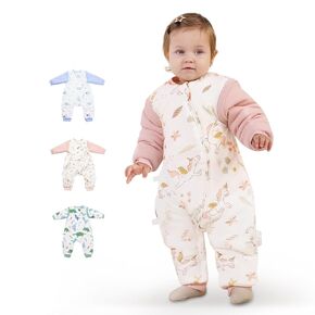 Baby Sleep Sack with Feet, Toddler Sleep Sack 2T-3T, 100% Cotton with Removable Long Sleeves Thicken 2.5 Tog (Horse, Middle)