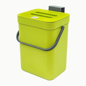 Compost Bin for Kitchen Countertop Under Sink,Bathroom Hanging Small Trash Can with Lid,Mountable Food Waste Bucket,1.3 Gal/5 L Series,Black