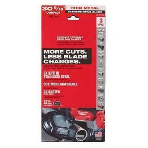 for Milwaukee 48-39-0631 30-9/16" 12/14 TPI Compact Extreme Thick Metal Band Saw-3PK