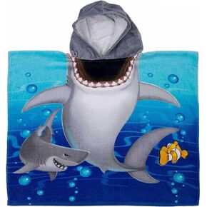 Dawhud Direct Poncho Beach Towels for Kids Towels with Hood, Hooded Bath Towel for Pool, Baby, Toddler Towels for Boy and Girl