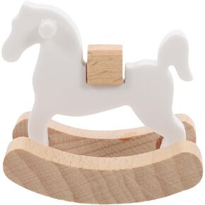 Abaodam Toy Small Wooden Horse Models Toys Rocking Chair Chairs Mini Wooden Prop Mini Wooden Rocking Horse Doll House Rocking-Horse Mini House Rocking Horse Furniture Mini Chair Wood. Pp