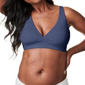 Bravado Designs Women's Ballet Nursing Bra for Breastfeeding Wireless Sleep Maternity Bra, Dusk, Small