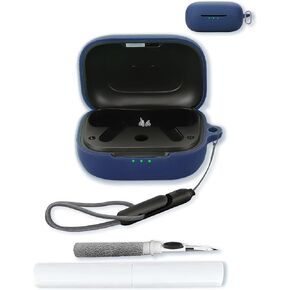 حافظة من السيليكون متوافقة مع EarFun Air Pro 4 مع سلسلة مفاتيح ومجموعة تنظيف وحبل قصير، غطاء ناعم واقٍ مقاوم للصدمات لجهاز EarFun Air Pro 4 (2024) - أسود