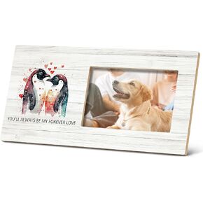 SRADMO Wooden Picture Frame, 12x6 inches, Classic Style, Fits 4x6 inches Photos, You'll Always Be My Forever Love, Perfect for Engagement, Wedding, Couples, Gifts