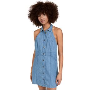 Free People Sami Denim Mini Dress Bali Blue MD (Women's 8-10)