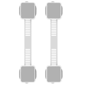 2 Pack Baby Proofing Safety Locks Child Safe for Cabinet Drawer Fridge Oven Dishwasher Doors, Toilet Seat & Lid, Adjustable Furniture Latches and Straps, 3M Adhesive No Drilling Button,Unlock Design