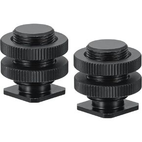PATIKIL Male 5/8" to Female 1/4" Camera Hot Shoe Mount, Flash Cold Shoe Mount Tripod Screw Adapter for DSLR Rig, Black