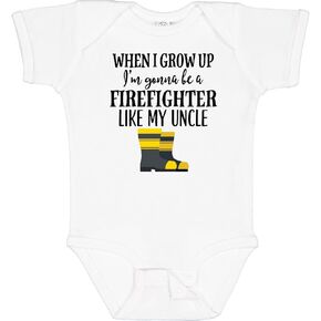 inktastic Future Firefighter Like My Uncle Baby Bodysuit