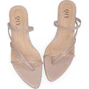 Kitten Heels for Women Heeled Sandals Flip Flops Thong Heels Slip on Slide Sandals Women Comfortable Heels
