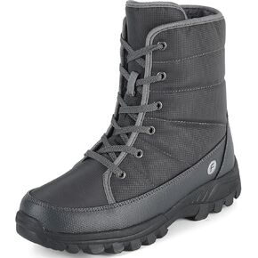 Men's Lace-up Warm and Waterproof Winter Snow Boots and Non-Slip Trekking Warm Waterproof Boots
