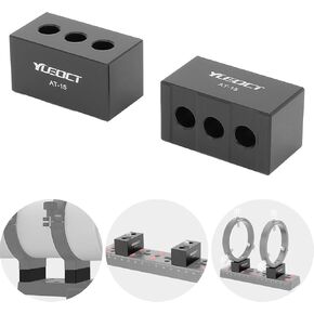 20mm/0.79" Metal Riser Blocks Spacers for Telescope Refractor Rings Dovetail Bar, with Three Holes for 1/4" and M6 Screws (Set of 2)